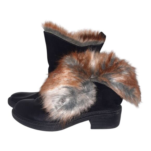 Patrizia By Spring Step Black Fur-Lined Boots - Picture 3 of 3